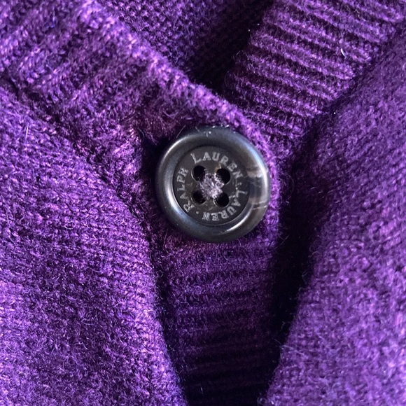 Ralph Lauren Purple Ruffled Women's Sweater - Picture 3 of 4